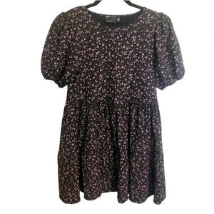Asos Design Floral Tiered Baby Doll  Puff Sleeve Dress Size 2